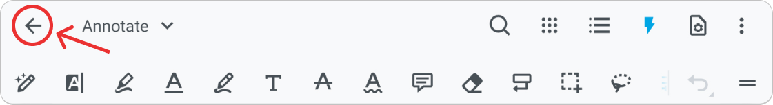 Xodo PDF Reader Toolbar
